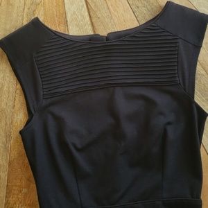 Black A-line Sleveless Dress